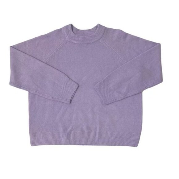 Vince Camuto Women's Ribbed Hem & Cuff Mock Neck Sweater Azalea Violet Large - Picture 4 of 9